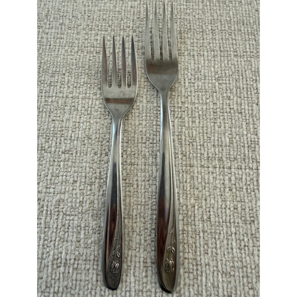 Imperial Stainless USA BREWSTER ROSE Flatware Replacement 1 Dinner 1 Salad Fork